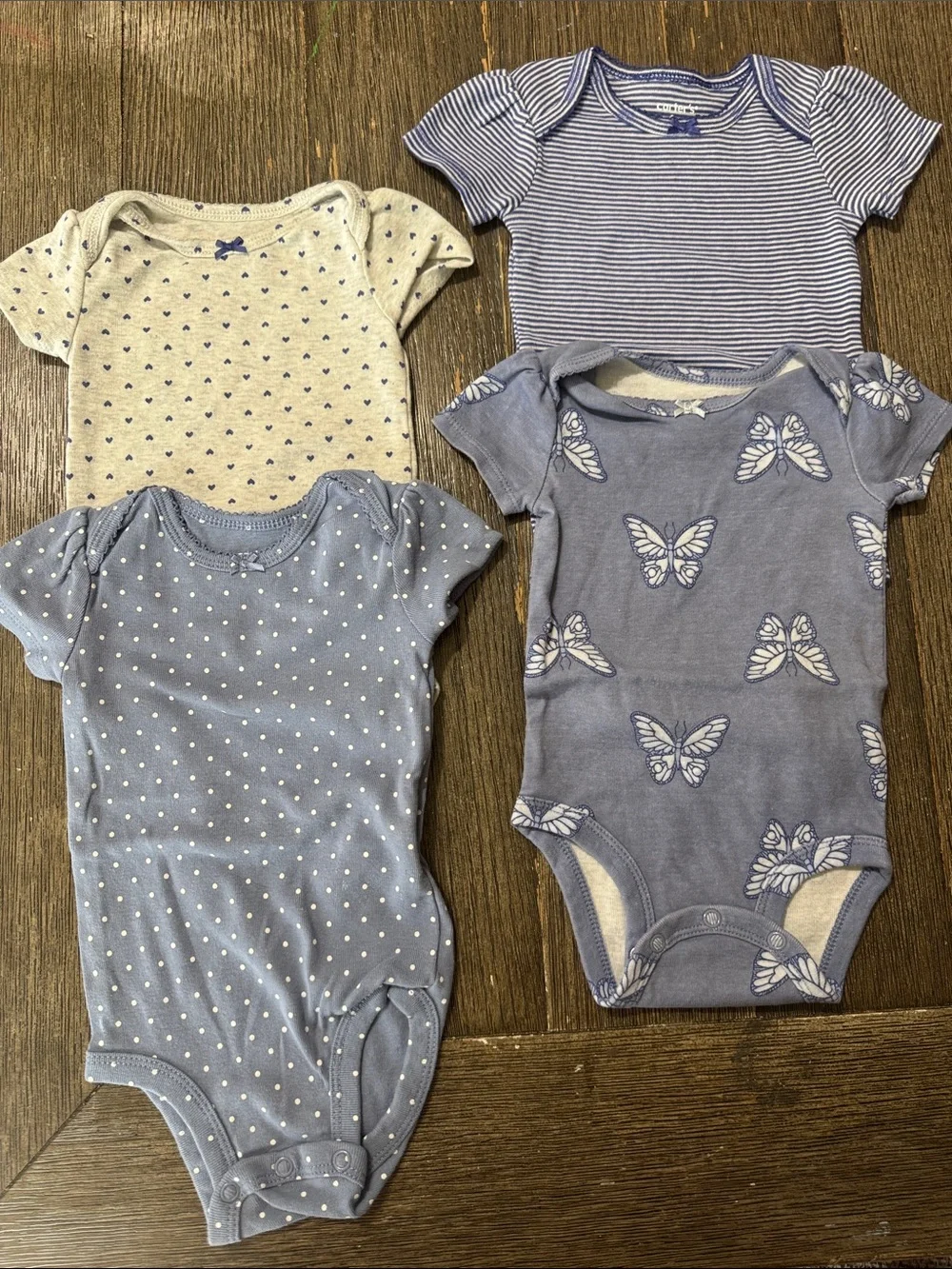 Carter’s Baby Girl Bodysuit Bundle | Size 6M | 4 Short Sleeve Onesies